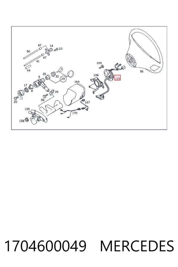 Anillo AIRBAG 1704600049 Mercedes