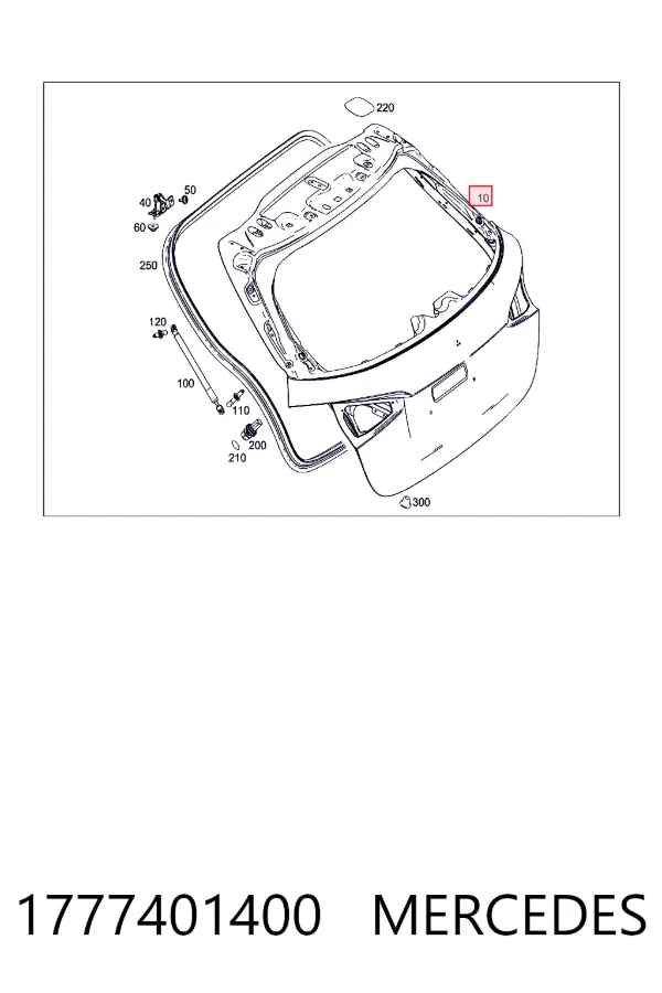 Puerta trasera Mercedes A W177