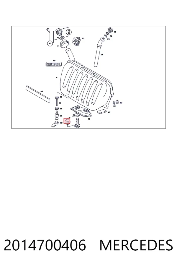 Filtro de malla de la bomba de combustible 2014700406 Mercedes