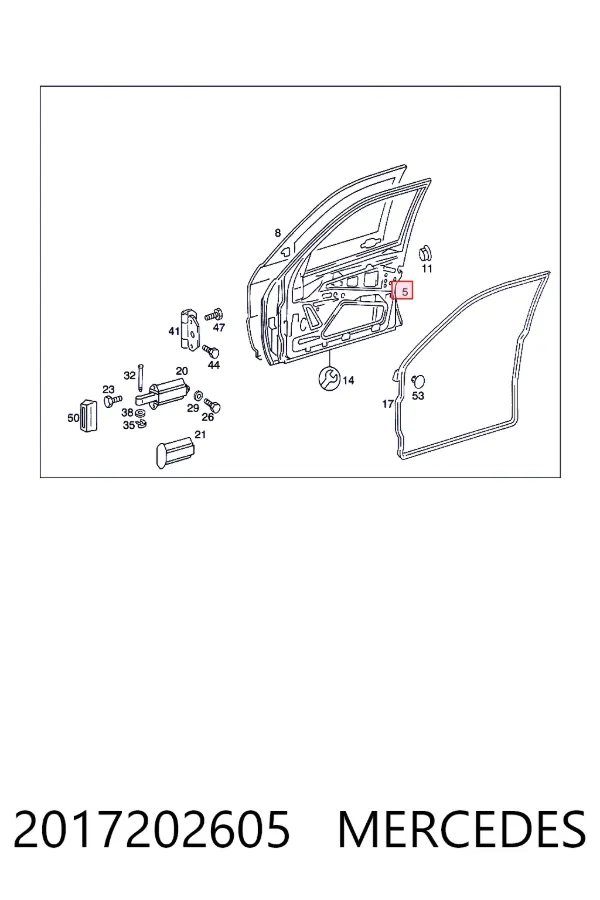 Puerta delantera derecha A2017201605 Mercedes