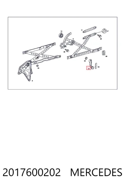 Manivela de elevalunas de puerta delantera MERCEDES 2017600202
