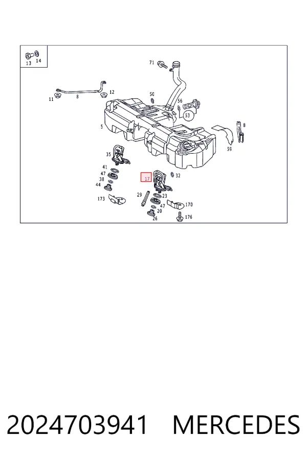 Sensor de nivel de combustible izquierdo 2024703941 Mercedes