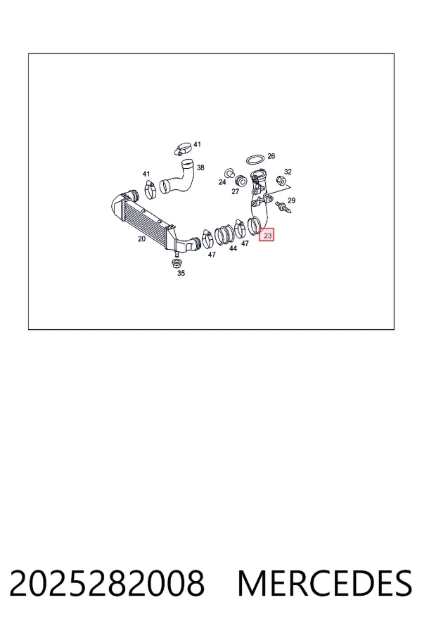 Tubo intercooler 2025282008 Mercedes