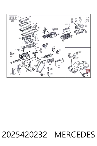 Módulo de iluminación MERCEDES 2025420232