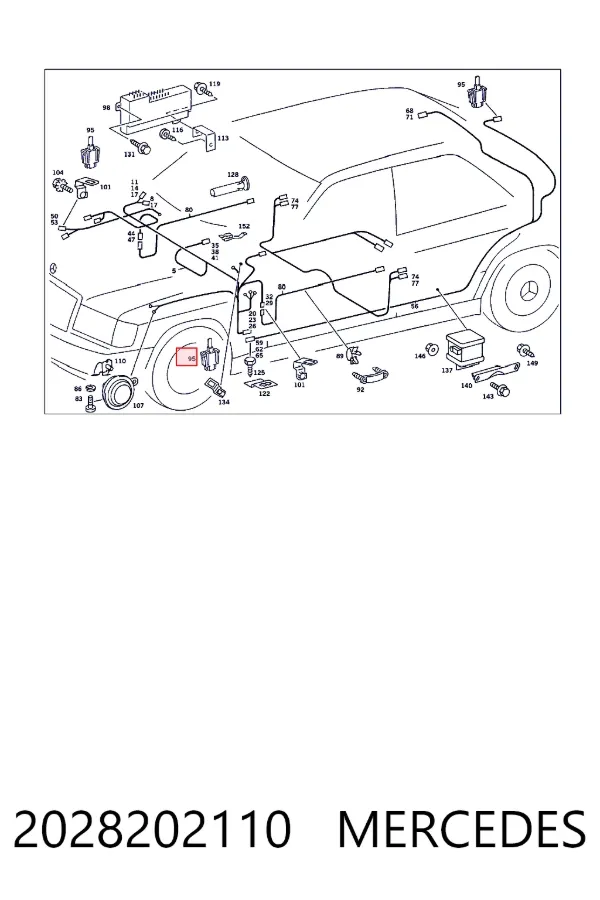 Sensor, interruptor, contacto de puerta  2028202110 Mercedes