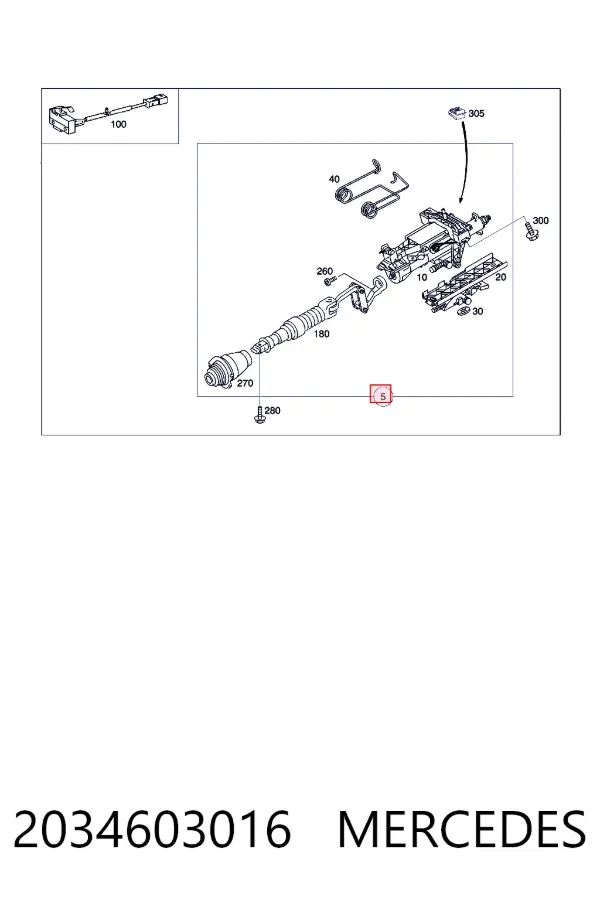 Columna dirección Mercedes C S203