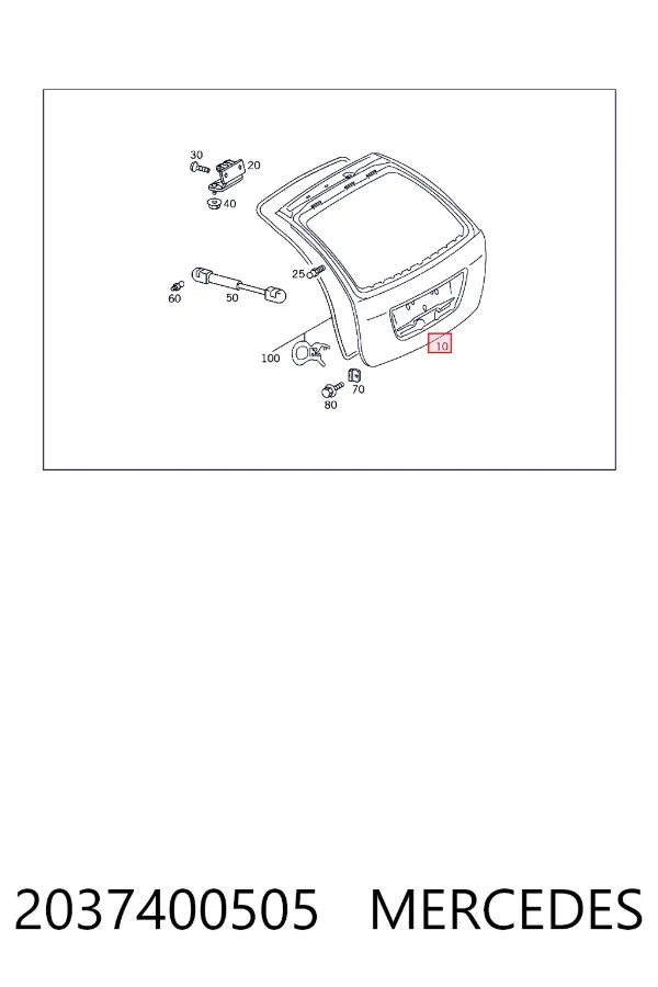 Puerta trasera Mercedes C S203