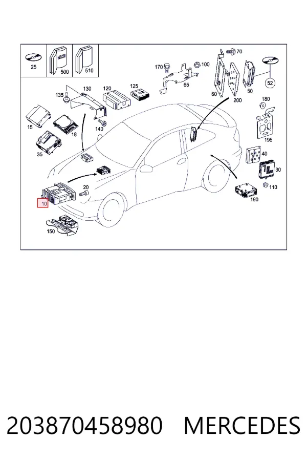 Radio 203870458980 Mercedes