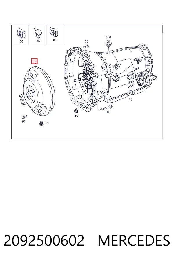 Convertidor de par 2092500602 Mercedes