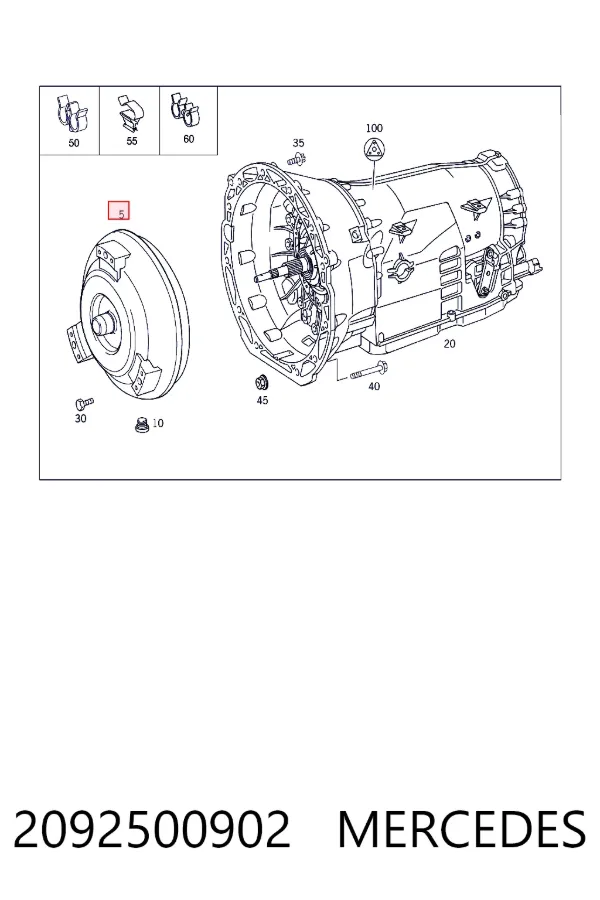 Convertidor de par 2092500902 Mercedes