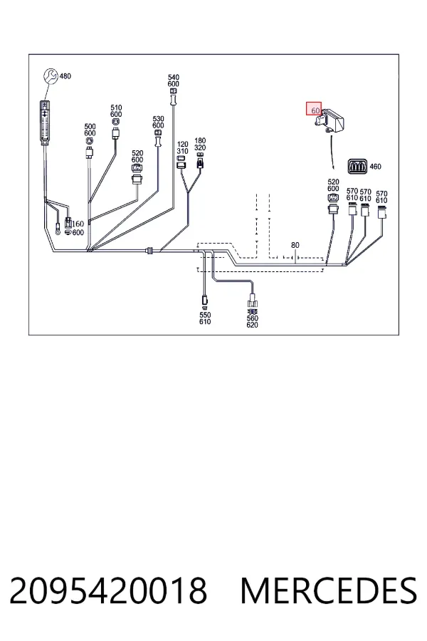 Sensor angulo de giro 2095420018 Mercedes