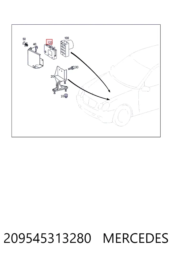Módulo ABS 209545313280 Mercedes