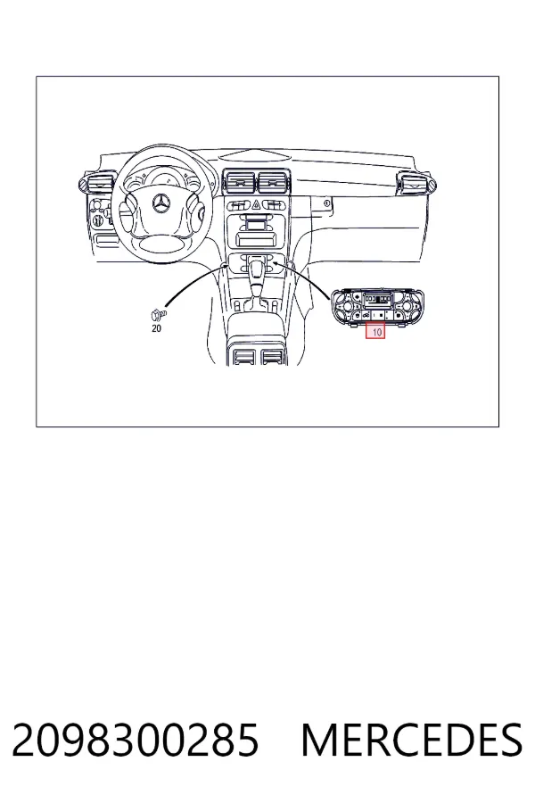 Unidad de control aire acondicionado 2098300285 Mercedes