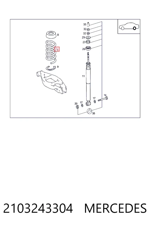 Muelle 2103243304 Mercedes