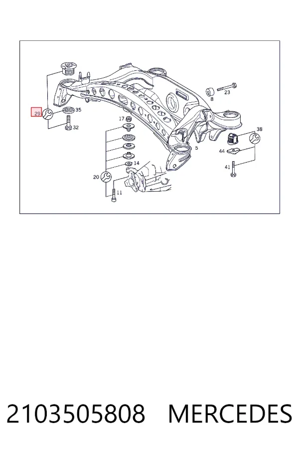 Silentblock trasero 2103505808 Mercedes