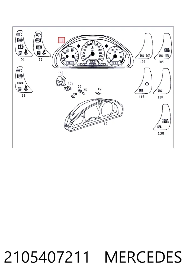 Cuadro instrumentos 2105407211 Mercedes