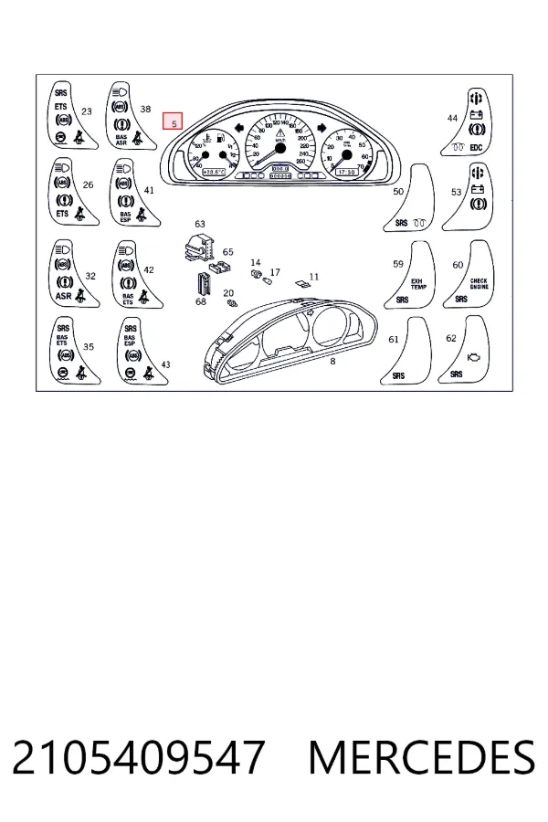 Cuadro instrumentos 2105409547 Mercedes