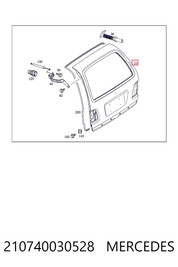 Puerta trasera Mercedes E S210
