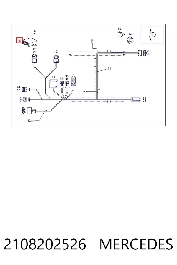 Módulo de control de luces de faros (ECU) 2108202526 Mercedes