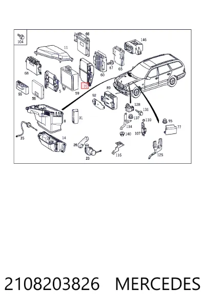 Módulo de confort MERCEDES 2108203826