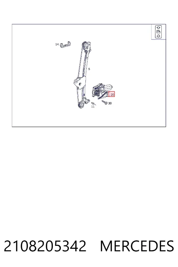 Motor del elevalunas eléctrico 2108205342 Mercedes