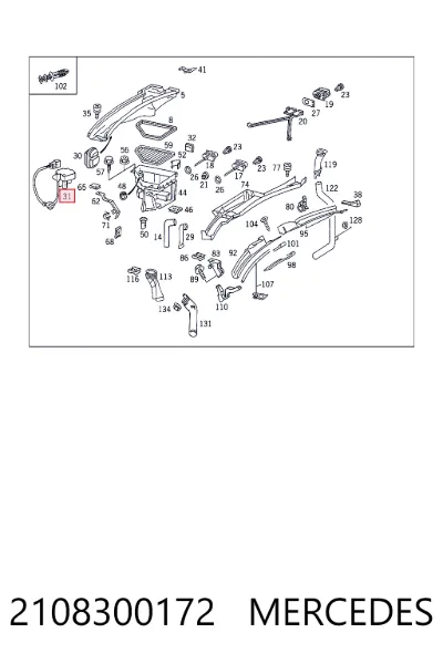 Sensor de contaminación del aire MERCEDES 2108300172