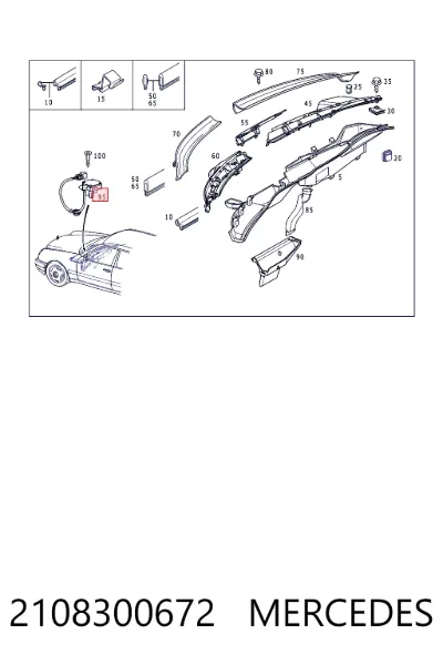 Sensor de contaminación del aire MERCEDES 2108300672