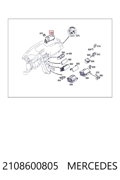 Airbag del pasajero MERCEDES 2108600805