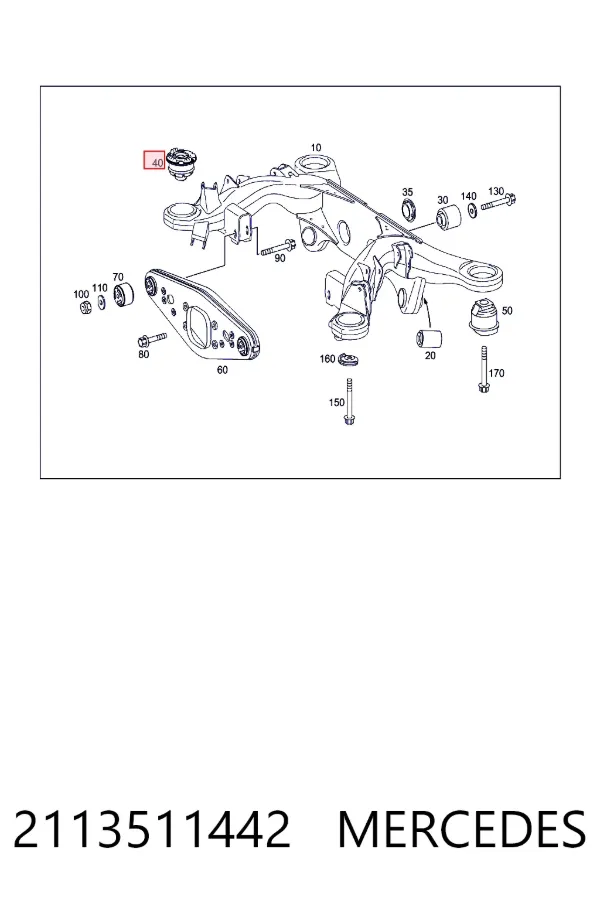 Silentblock trasero 2113511442 Mercedes