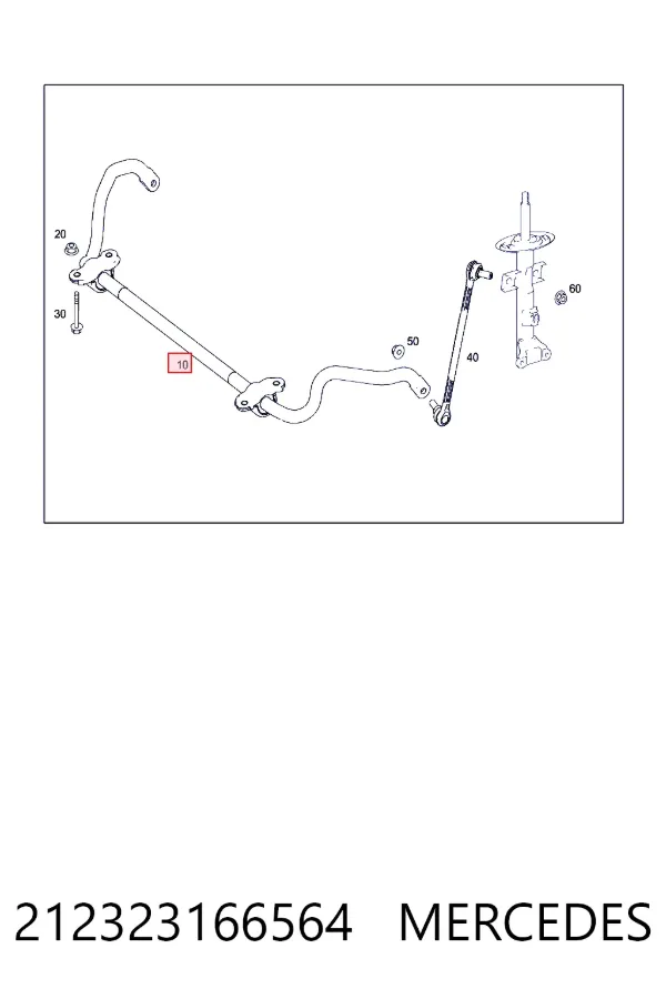 Estabilizador delantero 212323166564 Mercedes