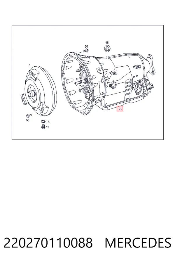Caja de cambios automática 220270110088 Mercedes