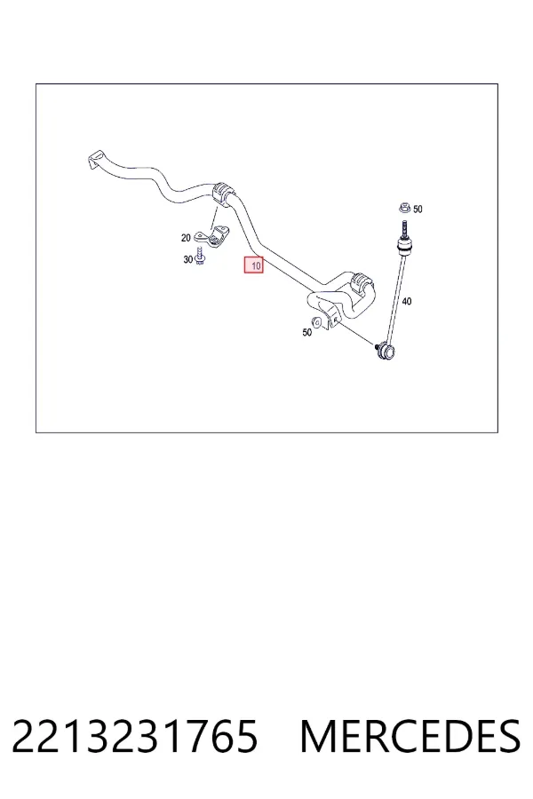 Estabilizador delantero 2213231765 Mercedes
