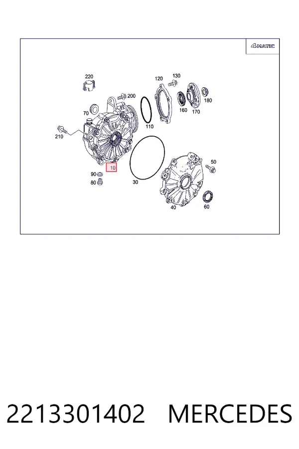 Reductor delantero 2213301402 Mercedes