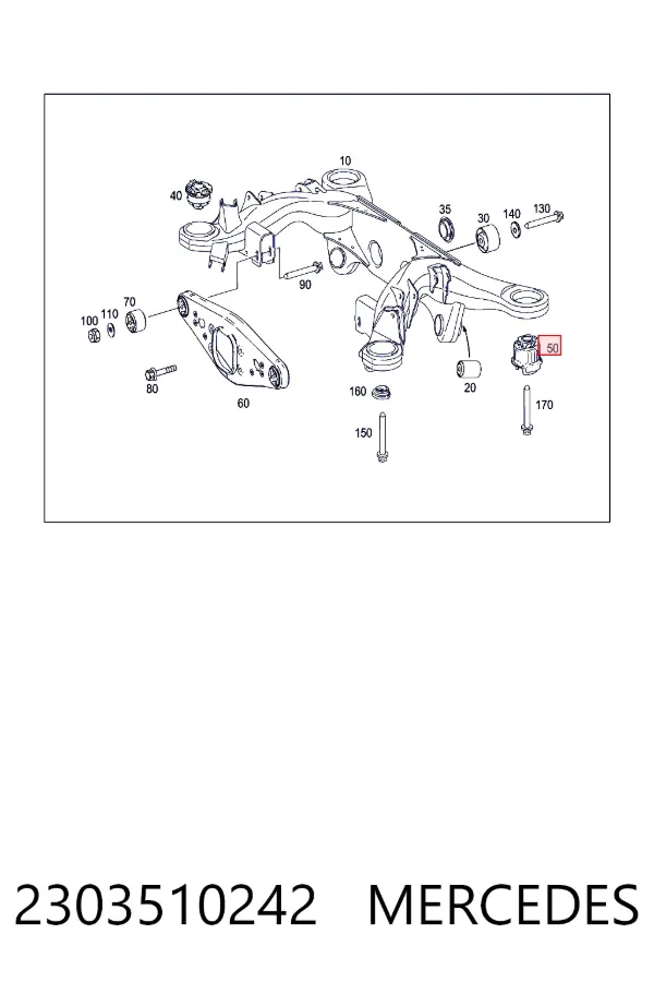 Silentblock trasero 2303510242 Mercedes