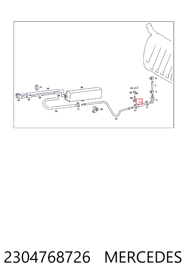 Manguera de combustible universal 2304768726 Mercedes