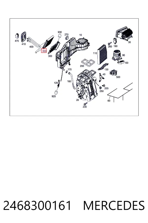 Radiador calefacción 2468300161 Mercedes