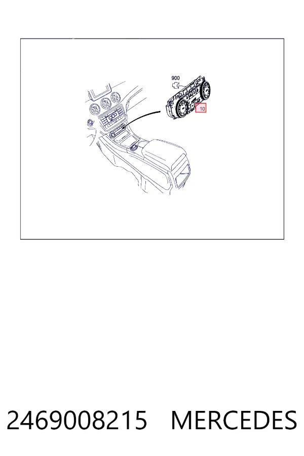Unidad de control aire acondicionado Mercedes A W176