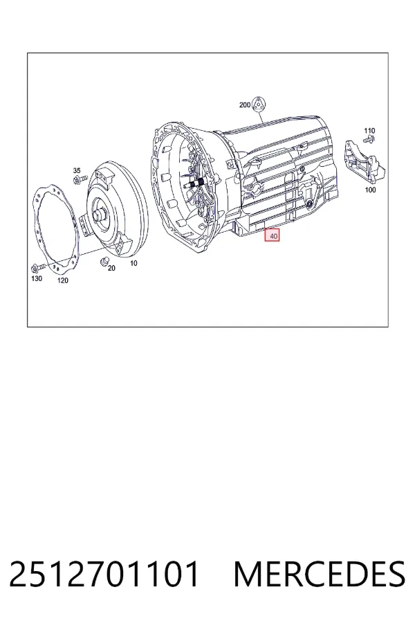 Caja de cambios automática 2512701101 Mercedes