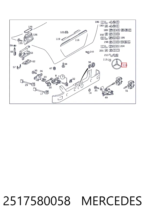 Emblema 2517580058 Mercedes