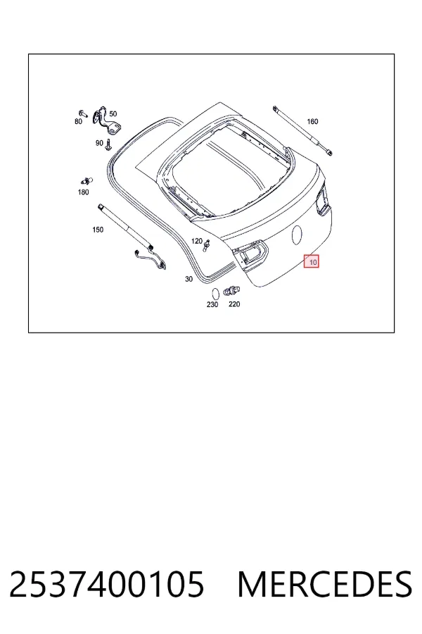 Puerta trasera 2537400105 Mercedes