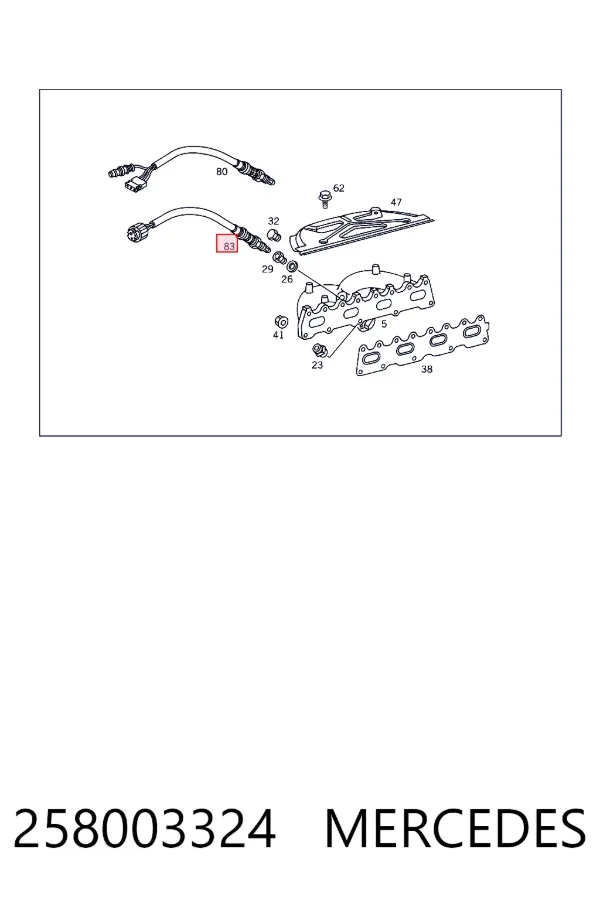 Sonda lambda 258003324 Mercedes