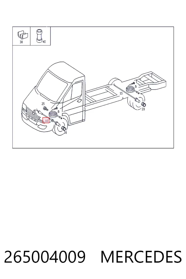 Sensor ABS 265004009 Mercedes