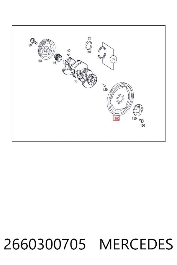 Volante motor 2660300705 Mercedes