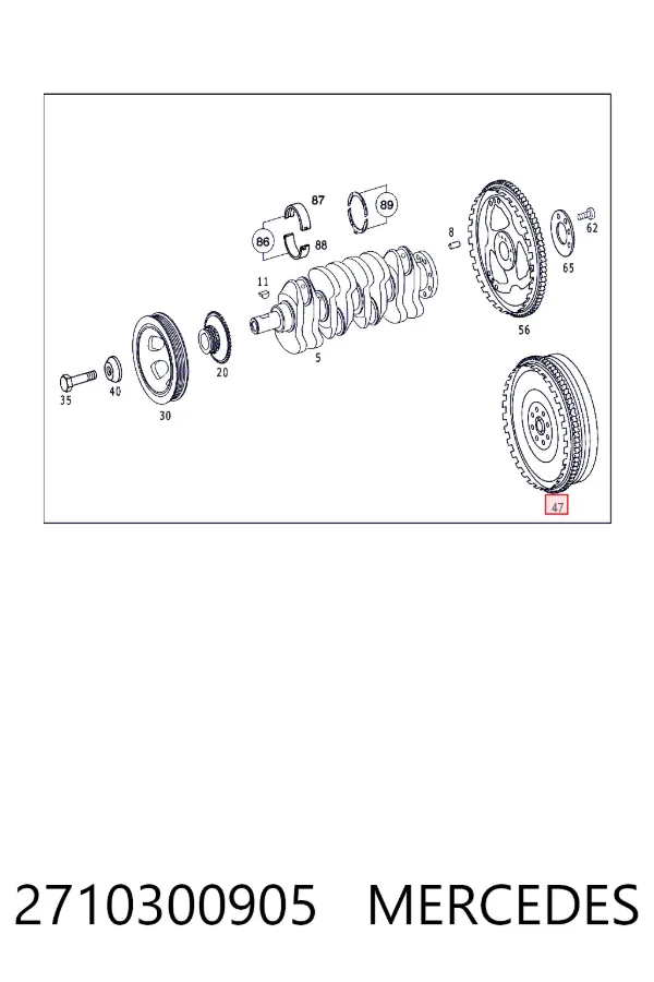 Volante motor 2710300905 Mercedes