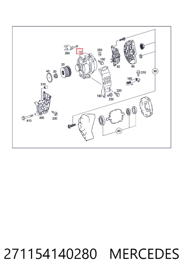 Alternador 271154140280 Mercedes
