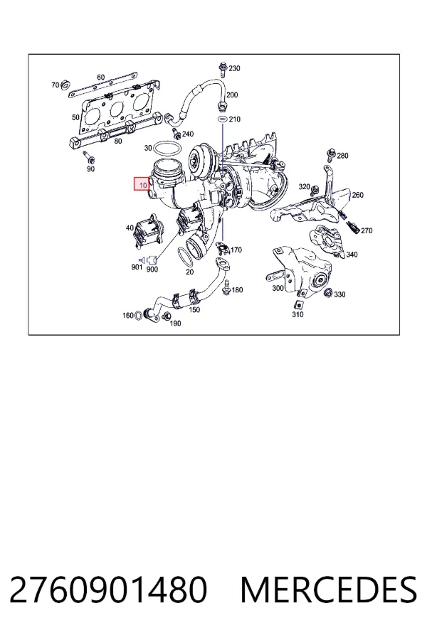 Turbocompresor 2760901480 Mercedes