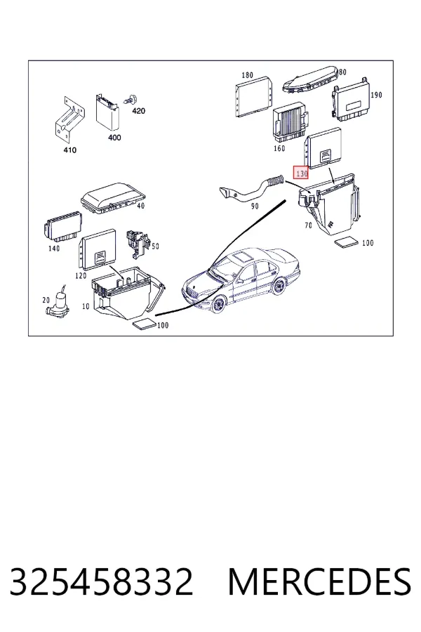 Caja de fusibles 325458332 Mercedes