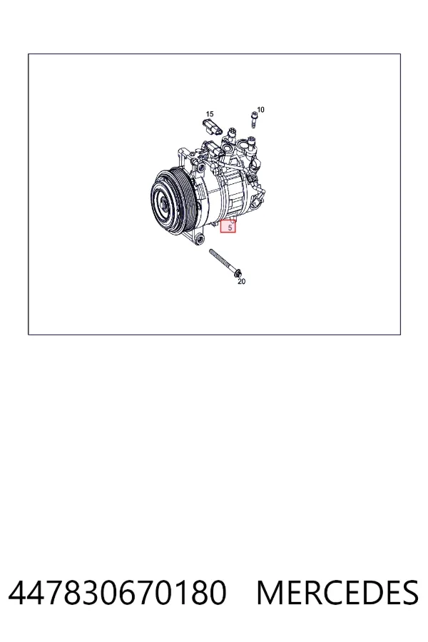 Compresor de aire acondicionado 447830670180 Mercedes