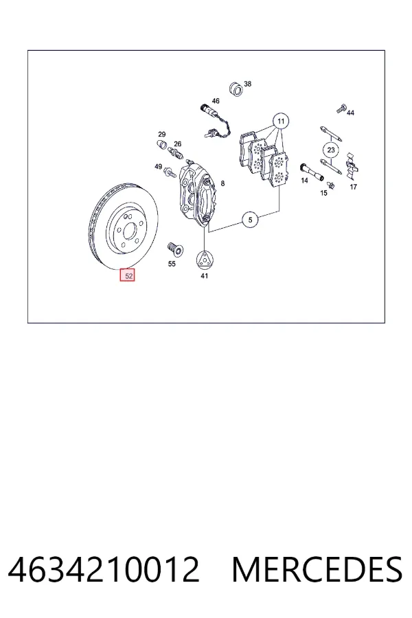 Disco de freno 4634210012 Mercedes