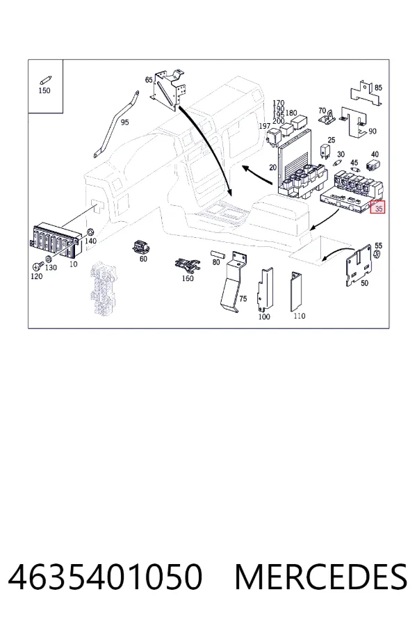 Caja de fusibles 4635401050 Mercedes